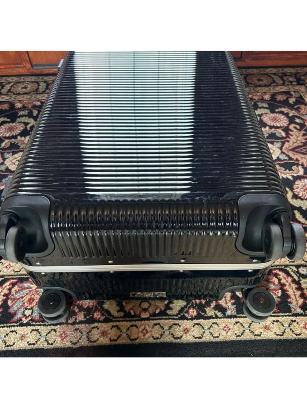 FPM Milano bank collection hard shell suitcase. NWT. Black/silver.